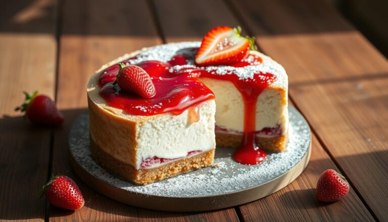 strawberry cheesecake cake recipe